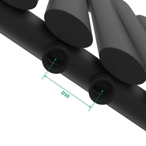 Design rørformet radiator Nore Black 60x60cm Enkeltlag 449W [neu.haus].