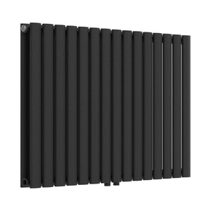 Design rørformet radiator Nore sort 60x90cm dobbeltlag 1180W [neu.haus].
