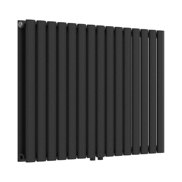 Design rørformet radiator Nore sort 60x90cm dobbeltlag 1180W [neu.haus].