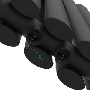 Design rørformet radiator Nore sort 60x90cm dobbeltlag 1180W [neu.haus].