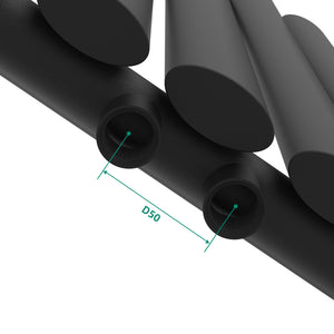 Design rørformet radiator Nore Black 60x90cm Enkeltlag 653W [neu.haus].