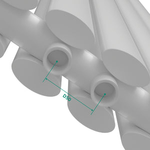 Design rørformet radiator Nore Hvid 160x36cm dobbeltlag 1198W [neu.haus].