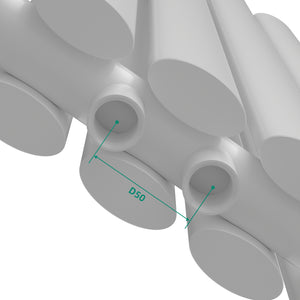 Design rørformet radiator Nore Hvid 60x90cm dobbeltlag 1180W [neu.haus].