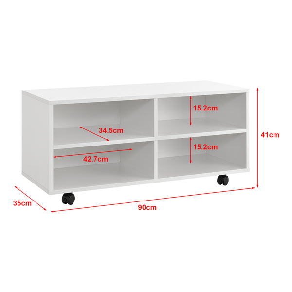 Mobilt lowboard Gränne 90x35x41cm forskellige farver farver [en.casa]