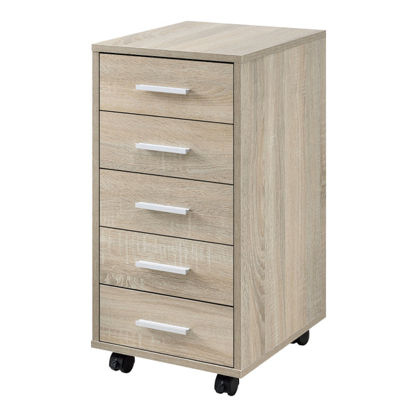  [en.casa]® Kontorskab på hjul - 63x33x38cm - 5 skuffer - i forskellige farver
