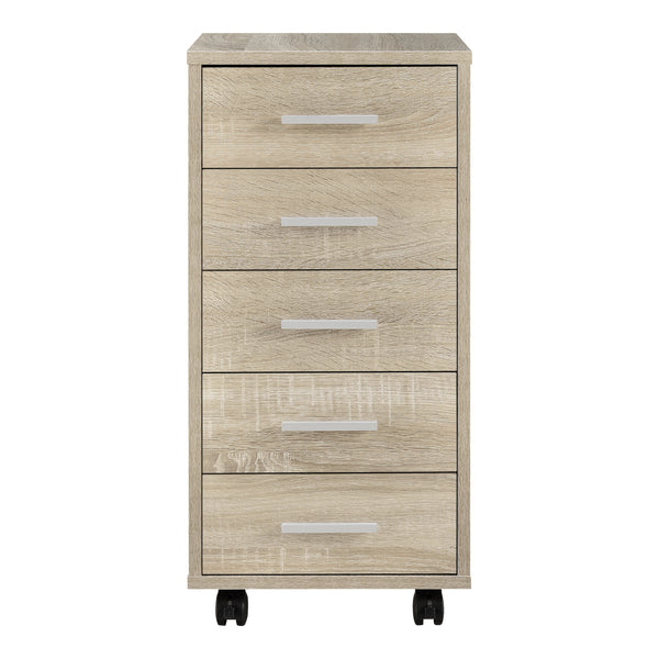  [en.casa]® Kontorskab på hjul - 63x33x38cm - 5 skuffer - i forskellige farver