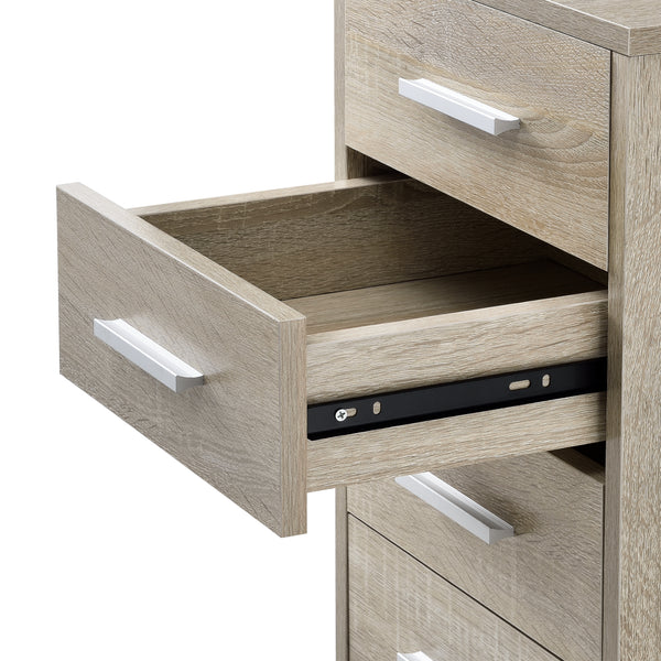  [en.casa]® Kontorskab på hjul - 63x33x38cm - 5 skuffer - i forskellige farver