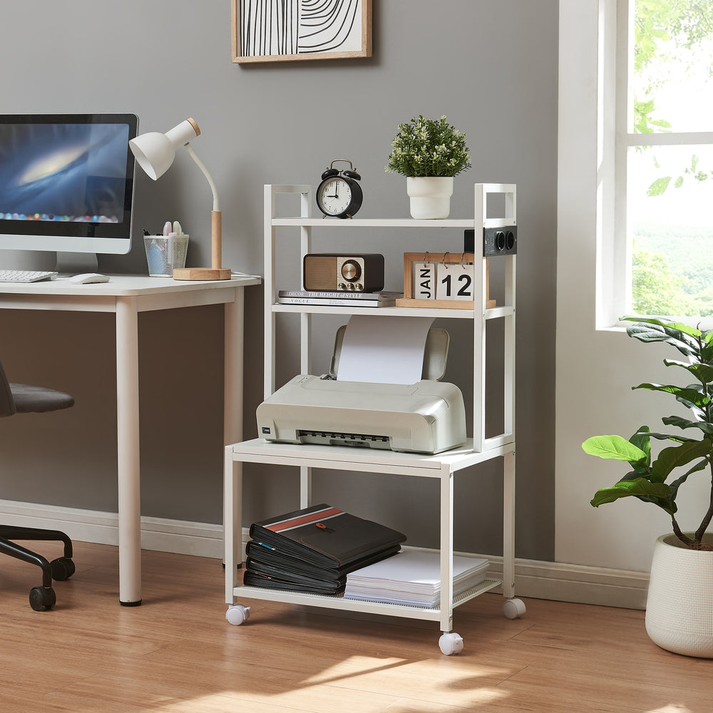 Rullebord til printer Svanaldsvipp 100x55x38 cm Hvid [en.casa] - premiumXL