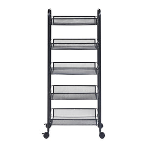 Trolley Tromsø sort i forskellige designs Versioner [en.casa]