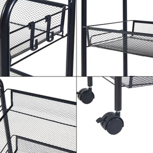 Trolley Tromsø sort i forskellige designs Versioner [en.casa]