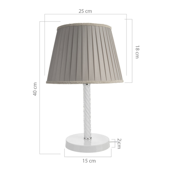 Kilbride bordlampe E27 metal glas tekstil i forskellige farver [lux.pro]