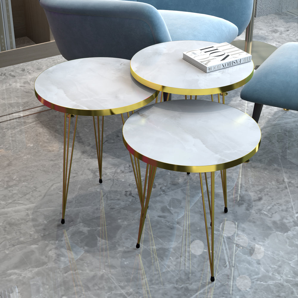 Sætbord Skibby i 3-delt sæt i forskellige farver [en.casa] - premiumXL