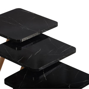 Hobro sofabord sæt med 3 kvadratiske 49x34x34 cm [en.casa].