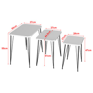 Satztisch Rudkøbing 3 stk. sæt i forskellige farver [en.casa]