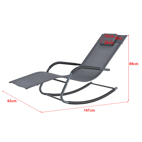 Solvogn Caracena 147x63x89cm Gyngestol i forskellige farver farver en.casa