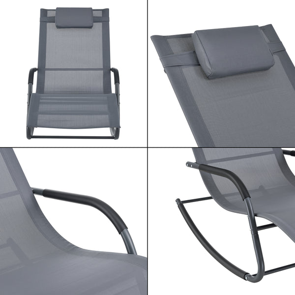 Solvogn Caracena 147x63x89cm Gyngestol i forskellige farver farver en.casa