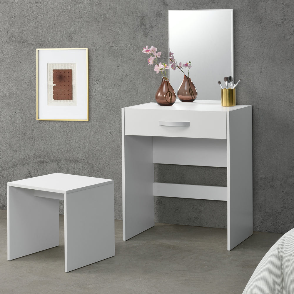 Toiletbord Reykjavik med spejl og skammel i forskellige farver en.casa - premiumXL