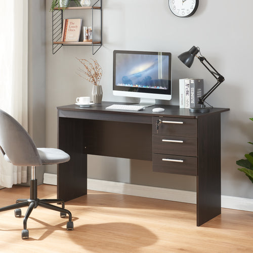 Skrivebord Ragunda med 3 skuffer [en.casa] - premiumXL