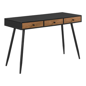 Skrivebord Tumba 115x48x75cm Sort/Mørk træfarve en.casa - premiumXL