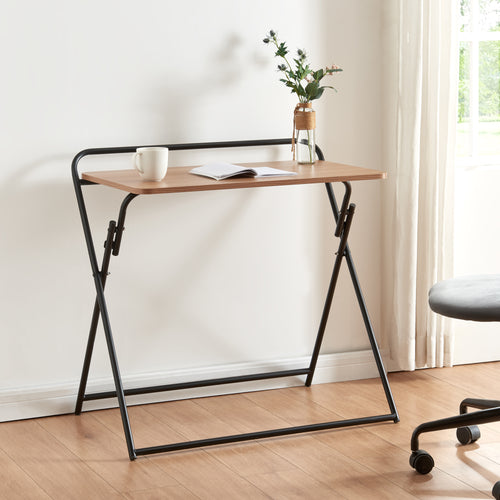 Klapbord Kvitsøy 85x50x80cm sort/eg [en.casa].