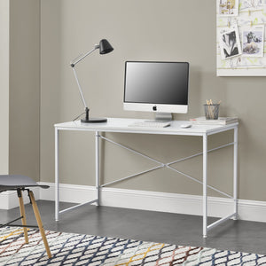 [en.casa]® Skrivebord Königstein - 120x60x72cm - understel af metal - i forskellige farver