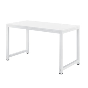 [en.casa]® Skrivebord Herning - 75x120x60cm - stål - melaminbelagt spånplade - justerbar højde