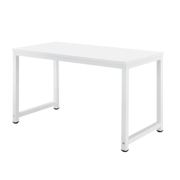 [en.casa]® Skrivebord Herning - 75x120x60cm - stål - melaminbelagt spånplade - justerbar højde