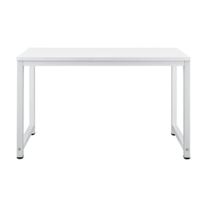 [en.casa]® Skrivebord Herning - 75x120x60cm - stål - melaminbelagt spånplade - justerbar højde