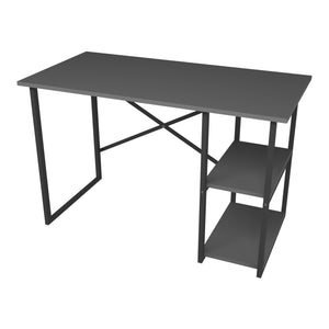 Skrivebord Nittedal med hylde 120x60x75cm i forskellige farver [en.casa]