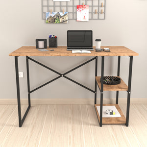 Skrivebord Nittedal med hylde 120x60x75cm i forskellige farver [en.casa]