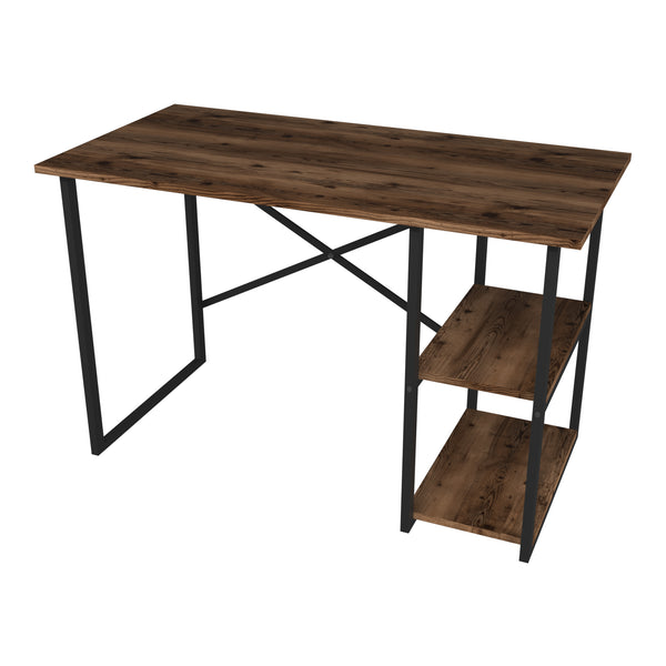 Skrivebord Nittedal med hylde 120x60x75cm i forskellige farver [en.casa]