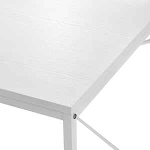 [en.casa]® Skrivebord Stavanger med 4 hylder - 122x120x64cm - stål - melaminbelagt spånplade