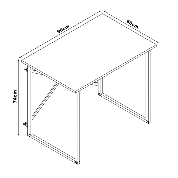 Skrivebord Tjeldsund 74x90x60 cm i forskellige farver. [en.casa]