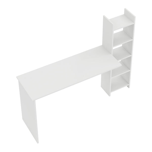 Escritorio con estantería lateral Chagtuniejle 150x45x120 cm [en.casa]