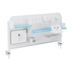 Clamp-on desk organiser Sauda 114x68 cm stål [en.casa]