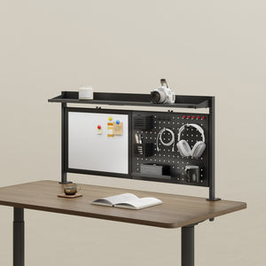 Virvik clamp-on desk organiser 117x73 cm stål [en.casa]