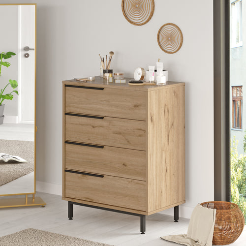 Kommode Vesanto 95x75x45 cm 4 skuffer [en.casa]