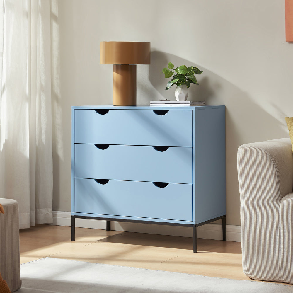 Kommode Colwyn 78x80x40 cm Blå [en.casa]