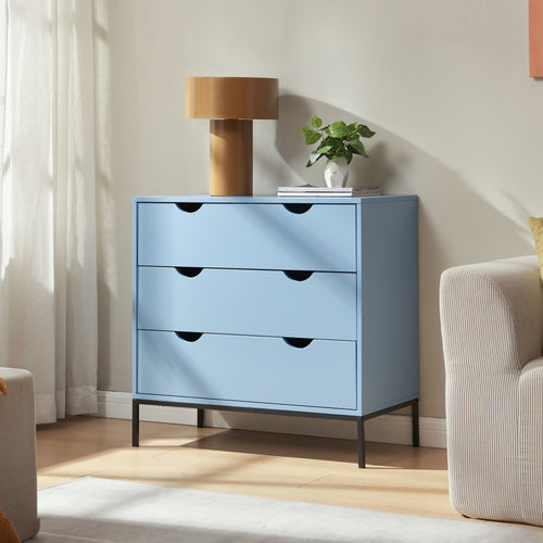 Kommode Colwyn 78x80x40 cm Blå [en.casa]