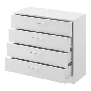 Skuffeskab Drammen 67x70x30 cm med 4 skuffer sort/hvid en.casa