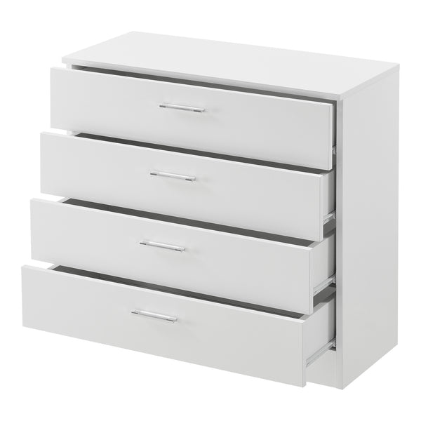 Skuffeskab Drammen 67x70x30 cm med 4 skuffer sort/hvid en.casa