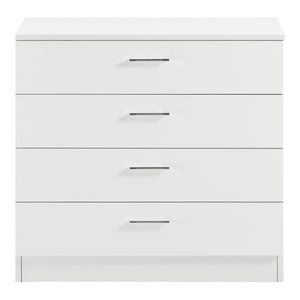 Skuffeskab Drammen 67x70x30 cm med 4 skuffer sort/hvid en.casa