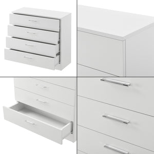 Skuffeskab Drammen 67x70x30 cm med 4 skuffer sort/hvid en.casa