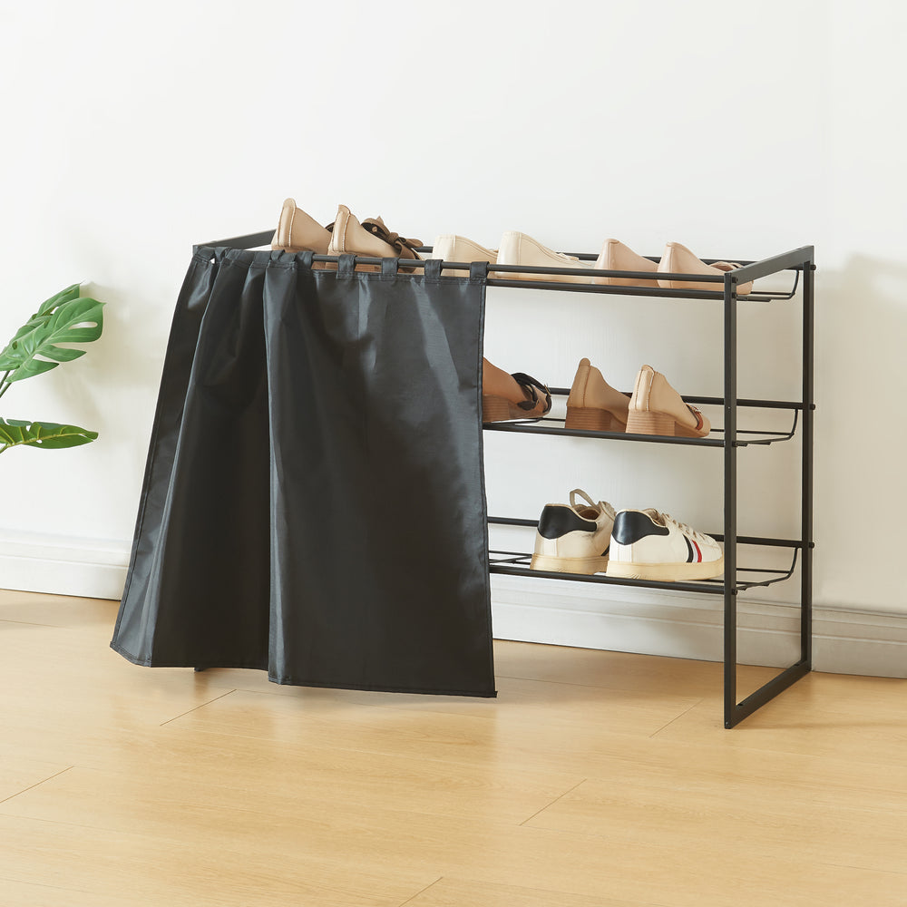 Skohylde Sel med gardin [en.casa]