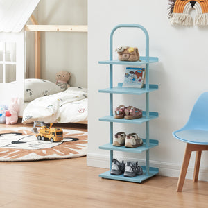 Børneskoholder Poytya stål 96x30x27 cm [en.casa]