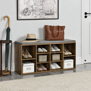 [en.casa]® Skohylde/Skoskab/Bænk med hylder for sko - 103x30x48cm - i forskellige farver