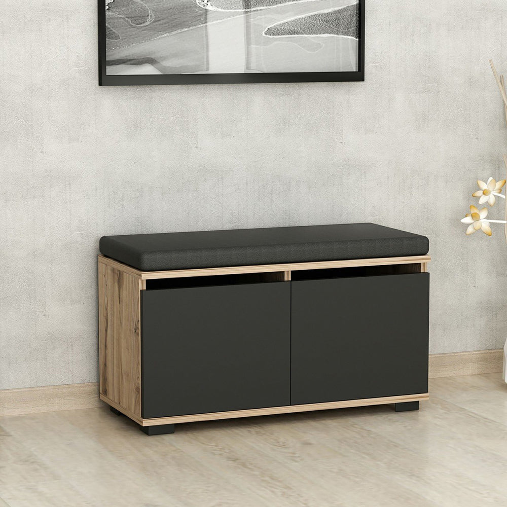 Skobænk Brande med 4 opbevaringsrum 42x80x35cm i forskellige farver [en.casa] - premiumXL