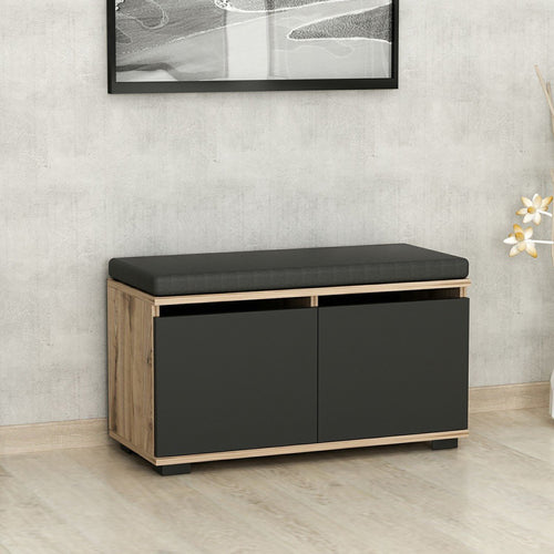Skobænk Brande med 4 opbevaringsrum 42x80x35cm i forskellige farver [en.casa] - premiumXL