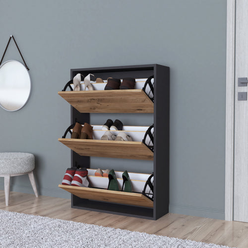 Skoskab Aurskog 110x73,5x24cm forskellige farver [en.casa] - premiumXL
