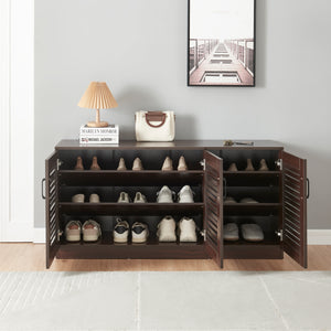 Skoskab Løten 125x36x62 cm Wenge [en.casa]